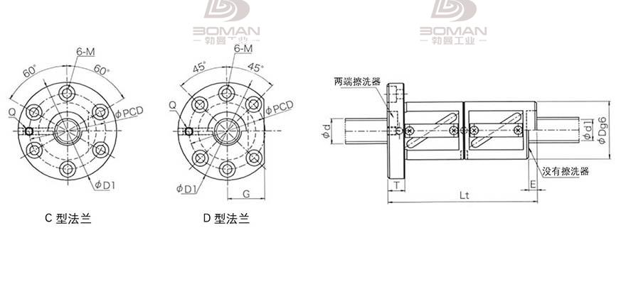 KURODA GR4505BD-DAPR 黑田丝杆替换尺寸图解